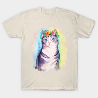 The watercolor cat T-Shirt
